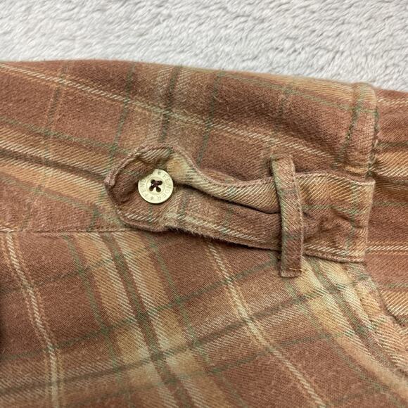 Fender Custom Shop Hoodie Shirt Mens M Rust Plaid Twill Surfer Skater Grunge - Picture 7 of 12